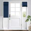 HOMEIDEAS Classroom Blackout Curtains for Front Door,Classroom Door Window Cover, Privacy Shades Thermal Insulated Small Window Covering, 1 Panel, W10 X L38 Inch