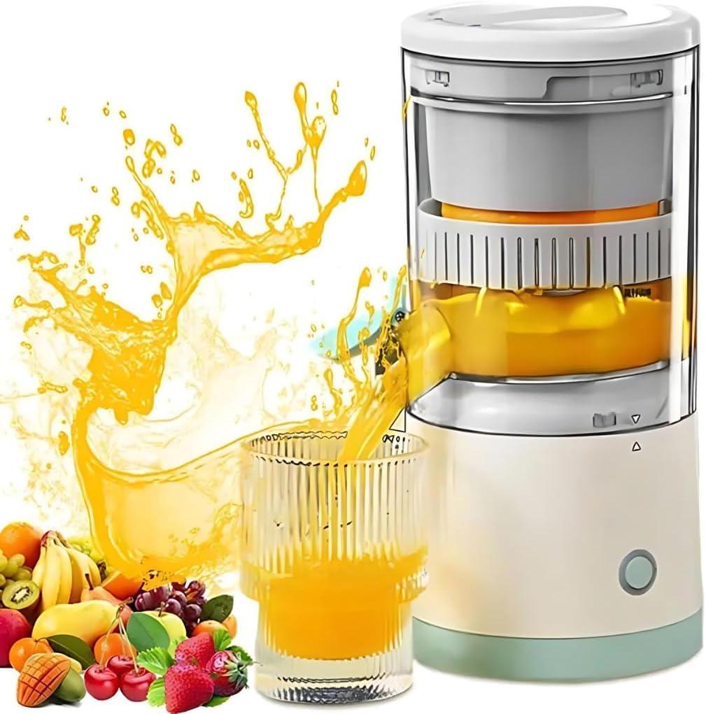 Electric Citrus Juicer, USB-C Rechargeable Portable Orange Juicer, One-Touch Cordless Juice Squeezer for Lemon, Lime & Citrus Fruits, Compact Travel Juicer for Home, Office & Camping