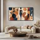 Extra Large Wall Art for Living Room Above Couch Bedroom Office, Beige Abstract Modern Luxury Framed Crystal Porcelain Wall Decor, Waterproof Easy Clean Artwork for Home Hotel Restaurant Spa 29x58 Inch