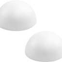 Crafjie 2PCS 8 Inchs White Foam Balls Half Round Polystyrene Half Foam Balls Craft Supplies Hemispherical Christmas Craft Ballfor DIY Home Craft Project and Art Decoration