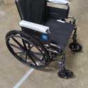 Medline Comfortable Folding Wheelchair with Swing-Back, Desk-Length Arms and Elevating Footrests, 20”W x 16”D Seat
