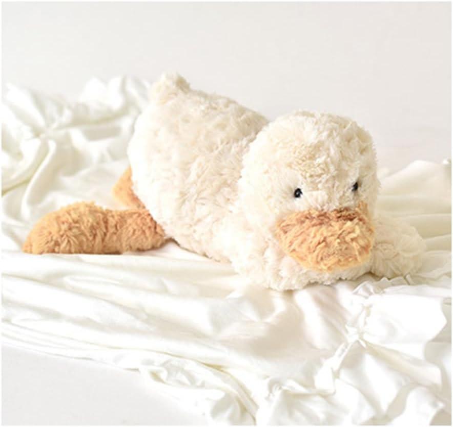 EASELR Weighted Plush Cute Duck Stuffed Animal, Soft White Duck Plush Pillow, Kawaii Hugging Squishy Plush Toy, Gift for Kids