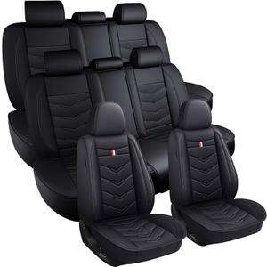 Car Seat Covers 8 Seats for Toyota Sienna 2000-2026, Waterproof Durable Leather Vehicle Cushion Covers, Breathable Full Coverage Seat Protector(Standard,Black)