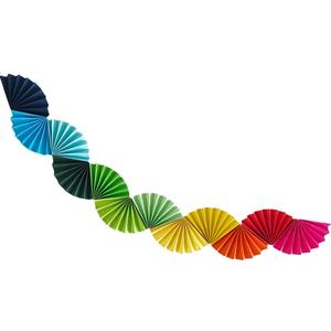 Rainbow Paper Fan Garland - Paper Fan Garland Party Decorations - Perfect for Birthday Parties, Holiday Decorations, Family Gatherings, Weddings and More (Rainbow)