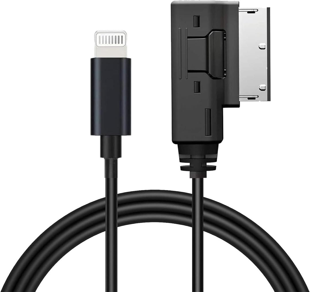 AMI MMI Aux Cable for iPhone 14 13 12 11 XS XR X 8 7 6,Car Aux Interface Dongle Compatible with Audi A3/A4/A5/A6/A7/A8/S4/S6/S8/Q5/Q7/R8/TT,Auxiliary Input Adapters for VW Tiguan CC Magotan(3.3FT)