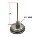 HiQltyla Home Brewing Distilling Dial Thermometer for Brew Kettle Pot, 3.2" Dial, Stainless Steel - 4" Probe Stem