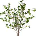 Sggvecsy 43 3Pcs Artificial Ficus Branches Faux Leaf Spray Green Eucalyptus Branches Artificial Greenery Stems Fake Ficus Twig Plants for Home Office Wedding Vase Filler Shop Decoration