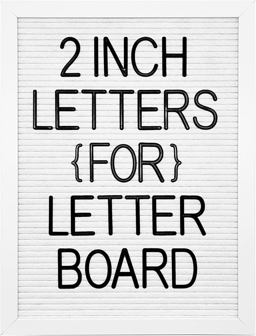 Felt Letter Board Letters Set - Pre-cut 227pcs 2 inch Tall Black Letters (No Board Included)