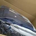 Madison Park Jacquard King Comforter Set with Cotton Sheets, Navy, 12pc