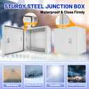 Outdoor Electrical Box 12 x 12 x 8''D NEMA 4X Enclosure Steel Box, Waterproof & Dustproof Outdoor/Indoor Lockable Electrical Junction Box, with Mounting Plate