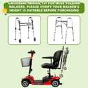 Universal Walker Holder for Mobility Scooters, Fit for Pride Mobility & Golden Technologies, Works with Scooters & Power Chairs with 1" x 1" Hitch Receiver, Lightweight and Sturdy, Black