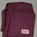 Christian Art Gifts Value Poly-Canvas Bible Cover Case for Women: Grace Upon Grace - John 1:16 Inspirational Scripture w/White Rubber Badge, Pocket, Pen Loops to Organize Accessories, Plum, Medium