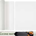 Silicone Mat for Kitchen Counter, Silicone Mat Trimable to Size (Translucent, 23.615.7inch-2PCS), BPA-Free Silicone Placemat, Heat-Resistant NonSlip Table Mat for Air Fryer, Countertop Protector Mat