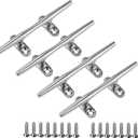 YUSOVE Boat Cleats 6 Inch 316 Stainless Steel Marine Cleat,Mooring Accessories,Boat Dock Deck Cleat,Pack of 4