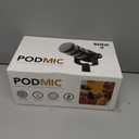 RDE PodMic Cardioid Dynamic Broadcast Microphone with Integrated Swing Mount for Podcasting, Streaming, Gaming, and Voice Recording, Black
