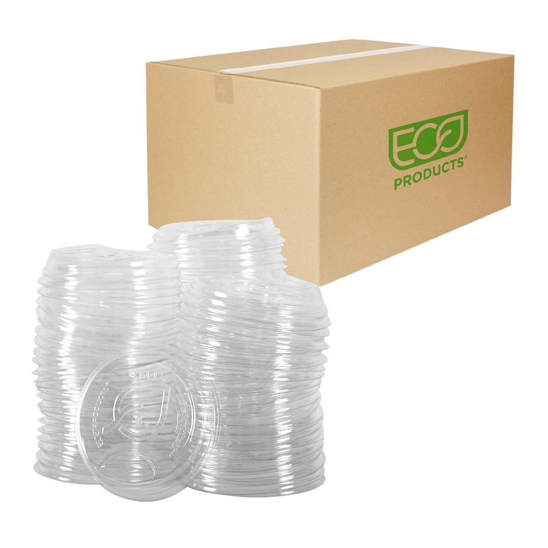 Eco-Products GreenStripe Compostable Paper Cup Sip Lids, Case of 1000, Fits 12-22oz Cups, Made from PLA Renewable Plant Based Plastic, ASTM Compliant, BPI-Certified