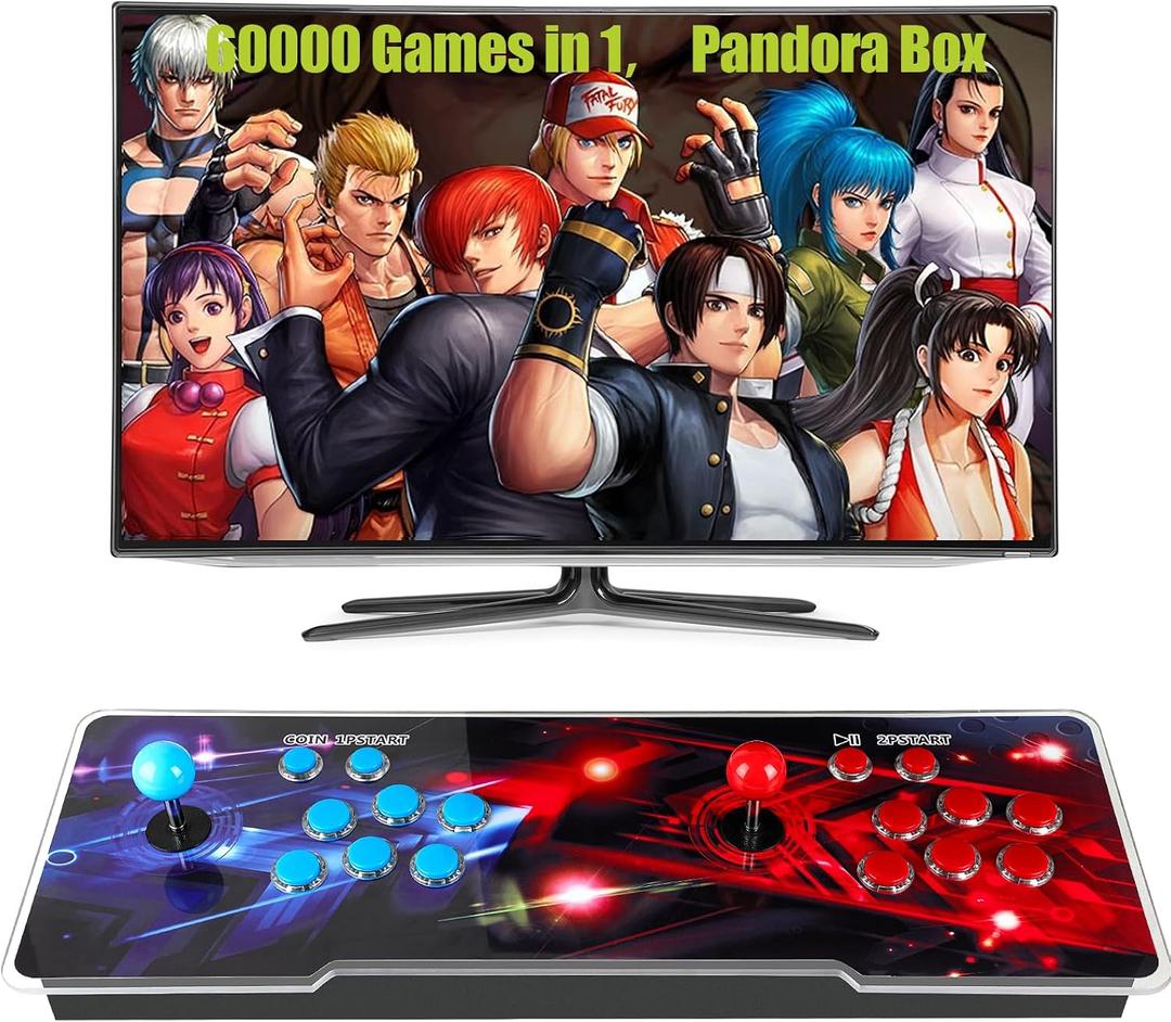 Pandora's Box Console 60000 Arcade Games in 1,Retro Game Machine for TV PC Projector, Supports Up to 4 Players, Full HD Output, Search, Save, Hide, Favorites List