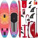 Inflatable Paddle Board for Adult, Paddle Board for All Skill Levels, Wide SUP Board with Premium Accessories Include SUP Carry Bag, Hand Pump, 10L Waterproof Bag