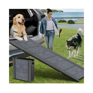 Dog Ramp for Car 63" Long & 17" Wide Portable Dog Ramps for Large Dogs with Non-Slip Rug Surface Dog Car Ramp for SUV Car & Truck, Folding Dog Ramp Up to 250LBS
