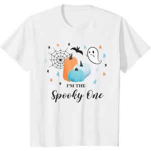 Kids I'm The Spooky One First Birthday Blue Pumpkin Halloween 1 T-Shirt