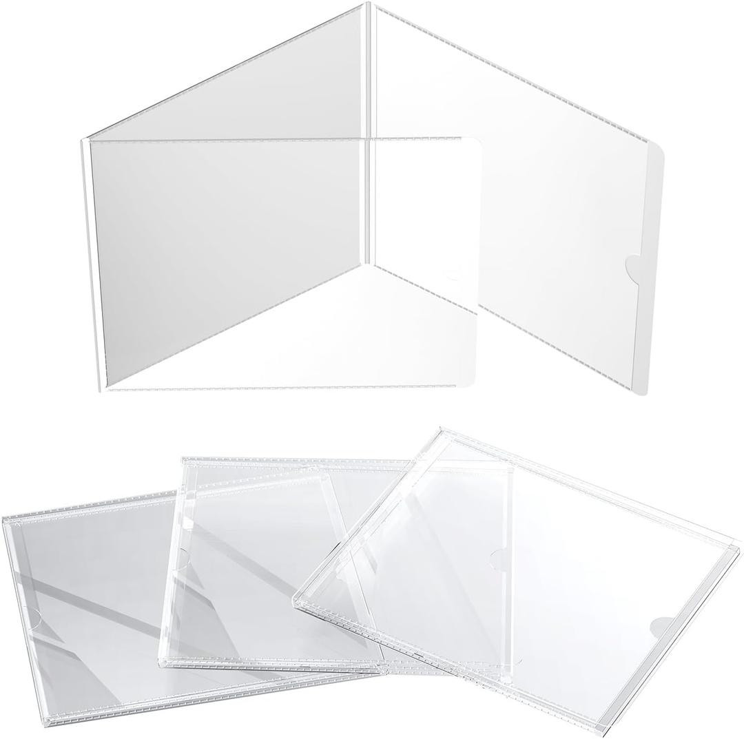 Protective Sleeve for 2025-2026 Mah-Jong Cards - Size (6 1/8" x 4 3/4") - Large-Size Mahjong Card Protective Sleeve - 4 Pack