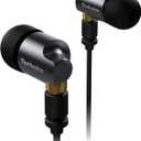Technics Premium in- Ear Monitors IEM, High-Fidelity Wired in-Ear Earbuds Earphones with Innovative 10mm Driver for Ultra-Low Distortion - EAH-TZ700, Black/Gold