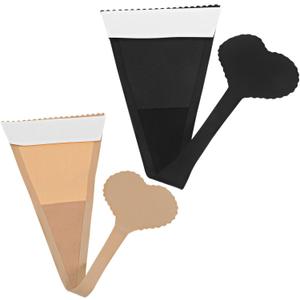 DOITOOL 2pcs Nude Thong, Invisible Strapless Panties, Seamless Women Underwear, Cotton, Assorted Colors (L)