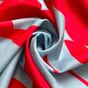 XNC Womens Summer Fall Cross V Neck Short Sleeve Party Long Dresses Red Boho Floral Flowy Split Cocktail Maxi Dress (L)