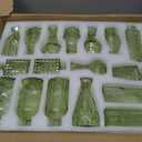 Glass Bud Vases in Bulk Set of 40, Green Small Mini Vases for Flowers, Vintage Vase for Centepiece,Wedding, Table Decor, Baby Shower, Christmas, Home and Events