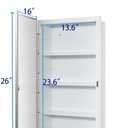 IDYLLOR Plastic Medicine Mirror Cabinet for Bathroom, Surface and Recessed Mount, 16x26inch Framed Mirror