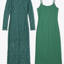 Miami Shift Dress Women Kelly Green Short Halter Sleeveless Lace, Large