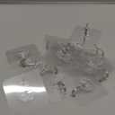 Adove Adhesive Hooks for Hanging, Heavy Duty Wall Hooks 20 Pack, Removable Sticky Ceiling Hooks, Transparent Self Adhesive Shower Hooks, Water & Oil Proof Strong 22lb(Max) Door Coat Hooks