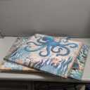 Beach Wall Art Bathroom Decor Rustic Sea Turtle Canvas Prints for Beach House Living Room Teal Coastal Ocean Animal Pictures Bedroom Beach Artwork Nautical Painting Kitchen Home Decoration 20x20", Pack of 4 