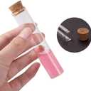 BENECREAT 25 Pack 25ml Glass Tubes Transparent Decoration Bottles with Cork Stoppers for Arts, Crafts and Other Small Projects
