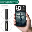 CARLOCA for iPhone 17 Pro Max Compatible with Magsafe Case Design for Girl Boy Shockproof Magnetic Charge Hard PC Back Case Esthetics Pattern Dark Sky Clouds Large Cross Jesus