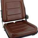 PVC Forklift Seat Suspension Tractor Seat with 140 Adjustable Back | Brown | Fits Excavator Forklift, Tractor, Skid Loader, Backhoe Dozer Telehandler, Heavy Mechanical Seat