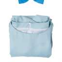 Kids Blue Dress Costume Cosplay Girls Princess Dress Summer Dress Blue Skirt Belt Bow Headwear Outfit Halloween Suit, Medium