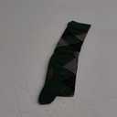 Mysocks Unisex Knee High Long Socks Argyle (4-7, Green Ash Black Orange)