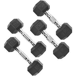 CAP Barbell Coated Dumbbell Weight Sets of 2, 15 Lbs, 10 Lbs