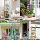 Trellis for Climbing Plants Outdoor, 6FT Garden Obelisk Rustproof PE Coated Metal Potted Plant Climbing Support, Thickened Tube Plant Tower Trellis for Clematis Vine Support Indoor (1 Pack)