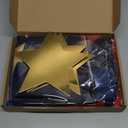 Frienda 6 x 5 ft Movie Theme Photography Backdrop Red Carpet Party Decorations Red Runner 2.6 x 15 ft with Carpet Tape and 24 Pieces 8 Inch Star Paper Cutouts for Party Decoration Supply