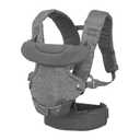 Infantino Flip 4-in-1 Convertible Baby Carrier, Adjustable, Ergonomic Babywearing, Registry Essential, Baby Carrier for Newborn to Toddler, Gray
