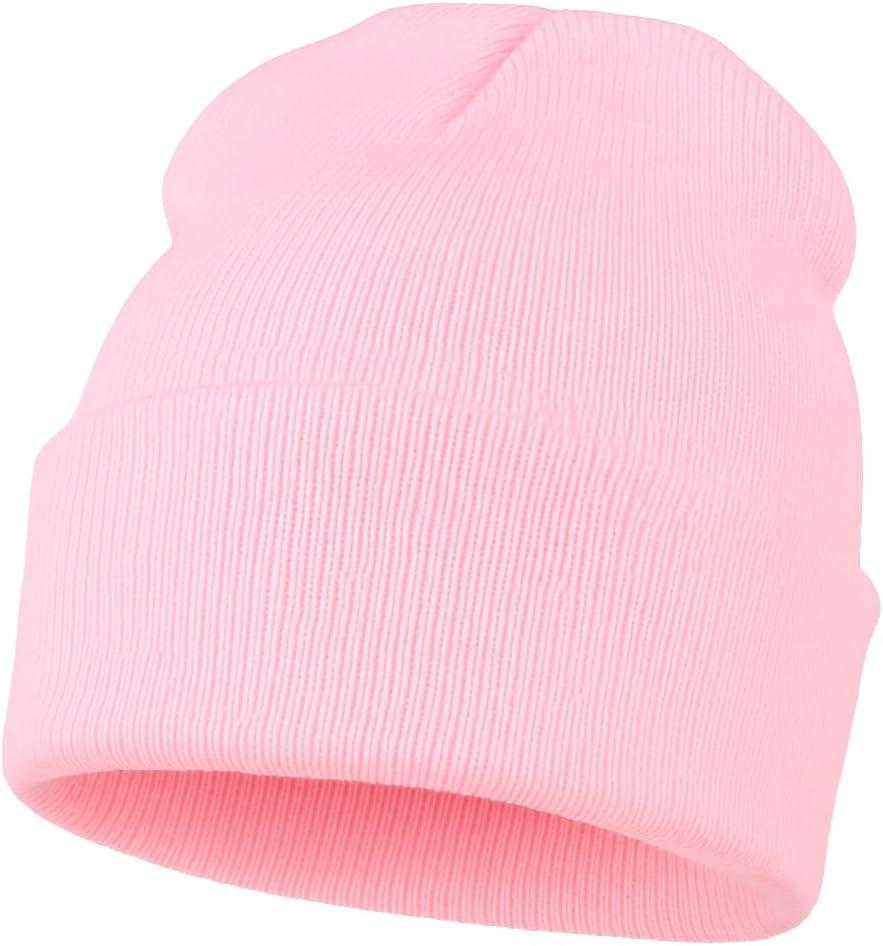 Ohjijinn Anime Beanie Cute Kawaii Beanie Knit Hats, Funny Beanie Hat Winter Skiing Slouchy Warm Cap for Women Girls (One Size, Pink)