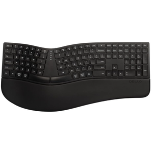 DELUX Ultra-thin Ergonomic Wireless Keyboard GM909-Black