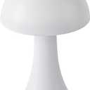 Cordless Table Lamp, Portable LED Desk Lamps, 1800mAh Battery Operated, 3 Color Stepless Dimming Up, for Restaurant, Bedroom, Outdoor Camping, Coffee Shop, Night Light, Rechargeable (White)