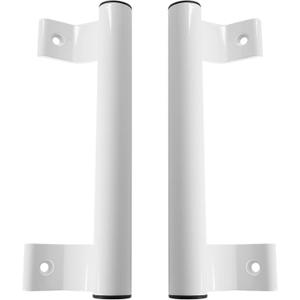 Sliding Door Handle 8 in Metal Barn Door Pull Replacement-for 6.5IN Screw Hole 2Pack White Patio Door Handle Aluminum Alloy Hardware for Old/Damaged Door Pull for Patio Glass Door