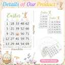Tinlade 20 Pcs Easter Jumbo Bingo Cards Bingo Games for Family Seniors, Large 8.5" x 11" Number Cards for Easter Games, School Classroom Activities and Easter' Basket Stuffer and Gift