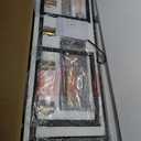 MELUCEE Black Chandeliers Rectangle 5 Lights Dining Room Lighting Fixtures Hanging Over Table, Kitchen Island Lighting Linear Pendant Light Ceiling with Clear Glass Shade and Brushed Brass Socket (36.2 inches)