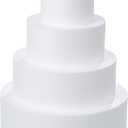 Crafare 4 Tiers Round Foam Cake Dummies Set 4" 6" 8" 10" White Fake Cake Dummy 12 Inch Tall for Christmas Wedding Supplies Baby Shower Birthday Decorating Display