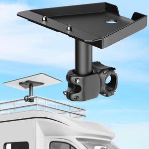 Starlink Gen 3 Rv Ladder Mount, Starlink Gen 3 Roof Rack,Starlink Pole Clamp Mount Adjustable Installation Range 0.8-1.17 for Poles, Roofs, SUVs, and Outdoor Use